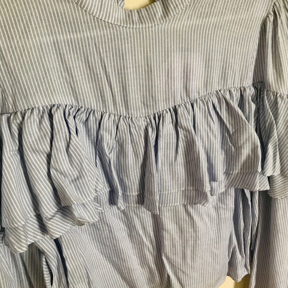 🌿 𝚜𝚎𝚎𝚛𝚜𝚞𝚌𝚔𝚎𝚛 𝚛𝚞𝚏𝚏𝚕𝚎 𝚋𝚕𝚘𝚞𝚜𝚎 - Picture 2 of 2